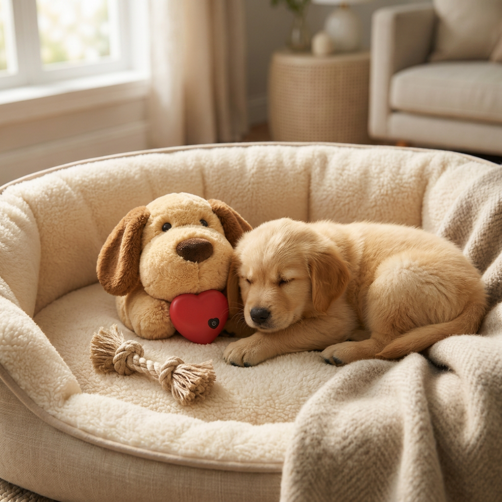Calming Heartbeat Plush Toy for Dogs & Cats – Anxiety Relief & Stress Soother