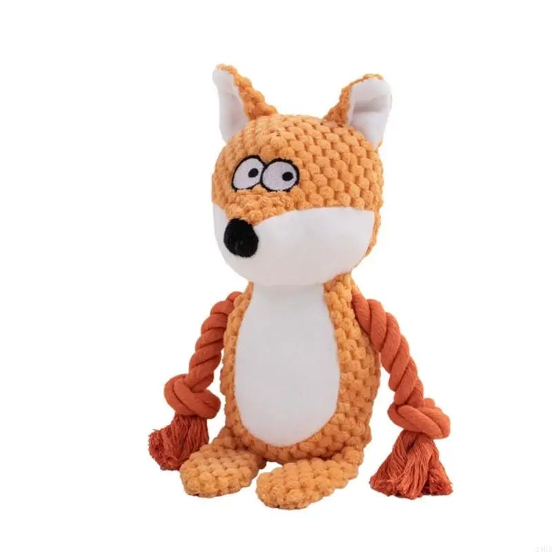 Cotton Rope Plush Squeaky Dog Toy – Dental Chew Toy for Puppies & Adult Dogs