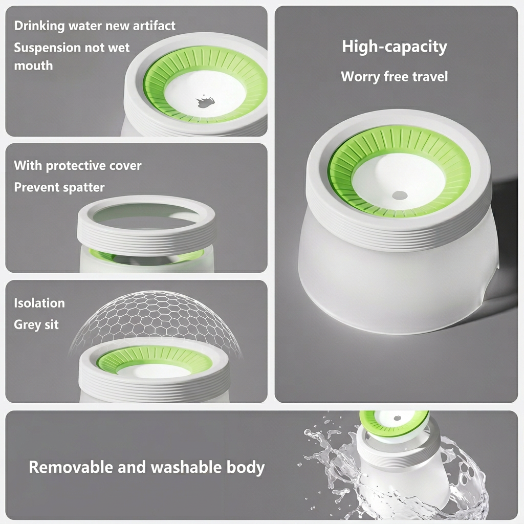 No-Spill Dog Water Bowl – Mess-Free Hydration for Active Dogs