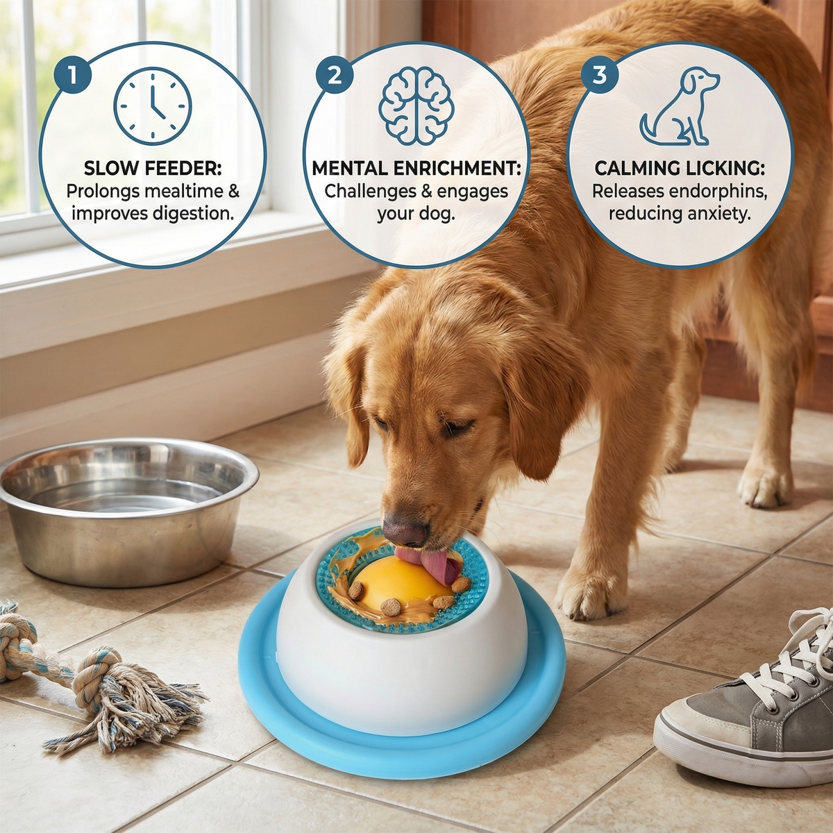 Interactive Dog Lick Mat – Slow Feeder Enrichment Toy for Calm, Stress-Relieving Play