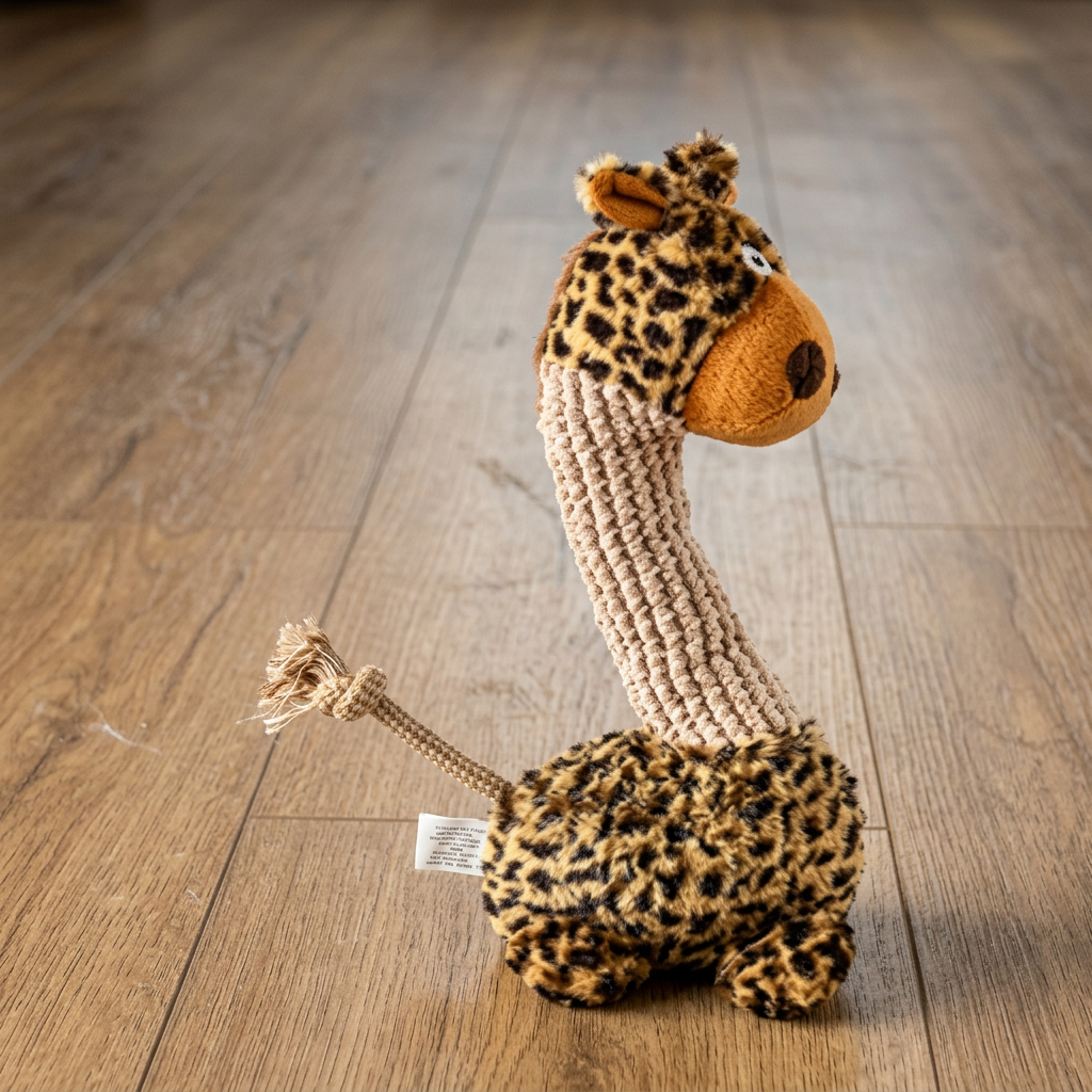 Durable Cotton Rope & Plush Dog Toy with Squeaker — Teeth Cleaning Chew Toy