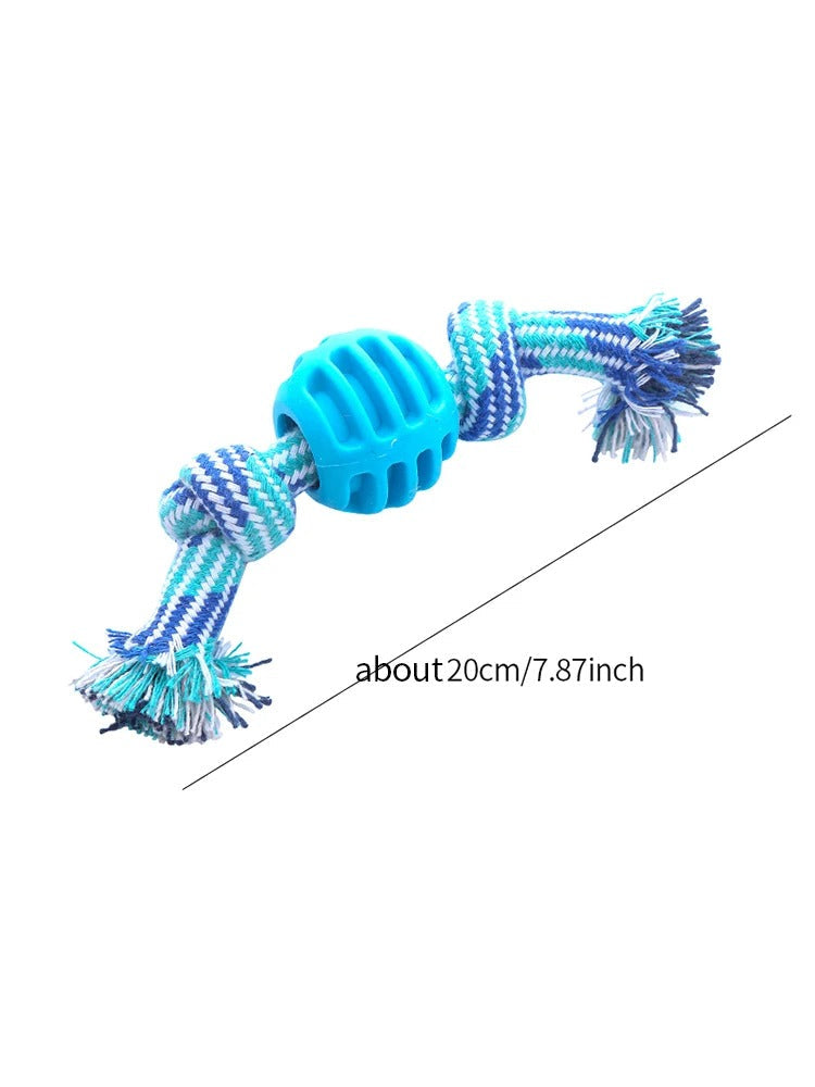 Dog Chew Toy – Durable Cotton Rope with Double Knot for Tugging & Dental Care