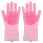 Pet Grooming & Cleaning Gloves – Gentle Brushing + Bathing Gloves for Dogs & Cats