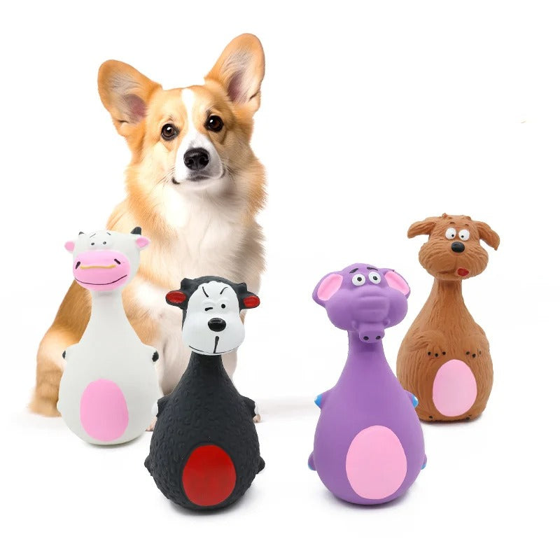 Squeaky Interactive Dog Chew Toy with Thorns & Hooks