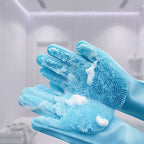 Pet Grooming & Cleaning Gloves – Gentle Brushing + Bathing Gloves for Dogs & Cats