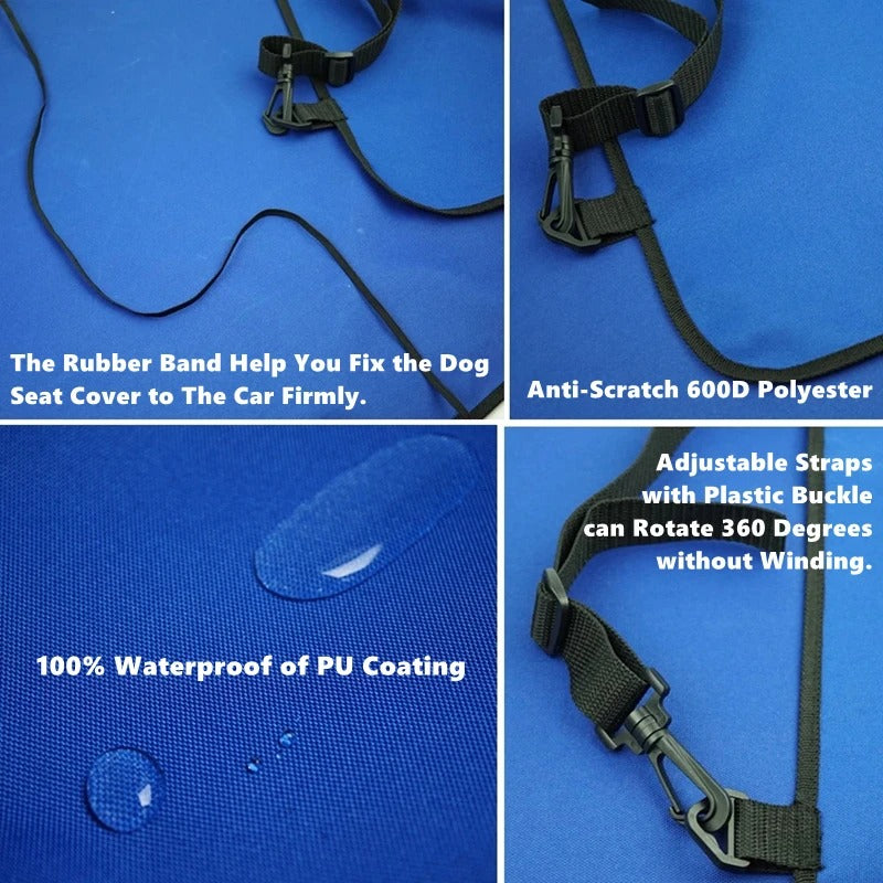Car Back Seat Cover for Dogs & Pets – Waterproof, Non-Slip, Easy-Fit