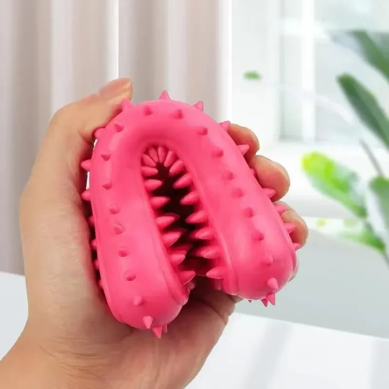 Soft Rubber Bone-Shaped Chew Toy for Dogs — Bite-Resistant & Dental-Friendly!