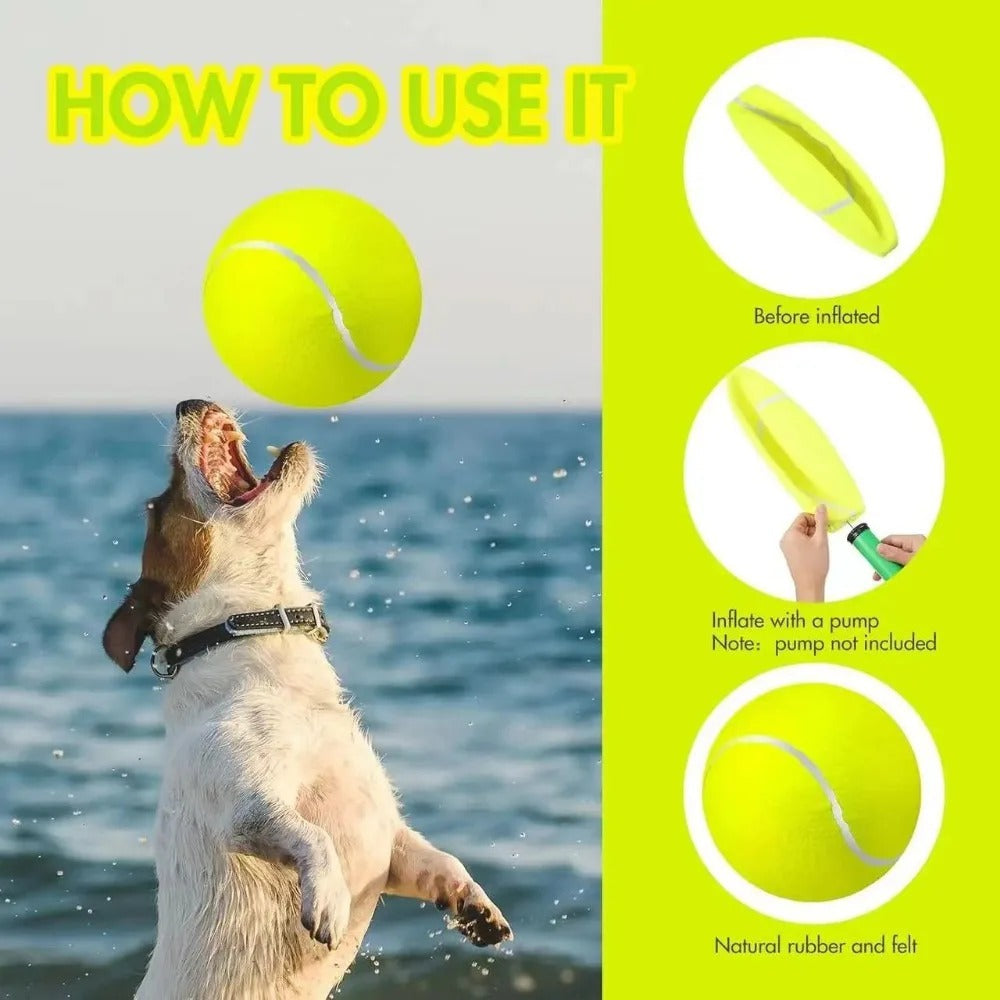 Extra-Large Durable Tennis Ball Dog Toy – Tough Chew Toy for Energetic Dogs