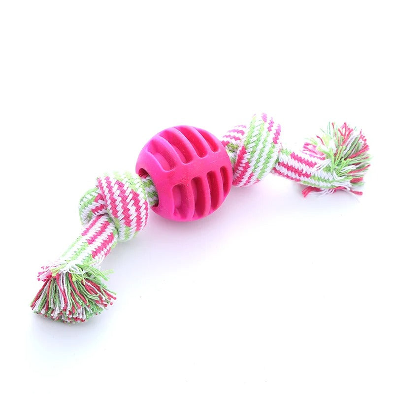 Dog Chew Toy – Durable Cotton Rope with Double Knot for Tugging & Dental Care