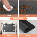 Absorbent Pet Feeding Mat for Food & Water Bowls