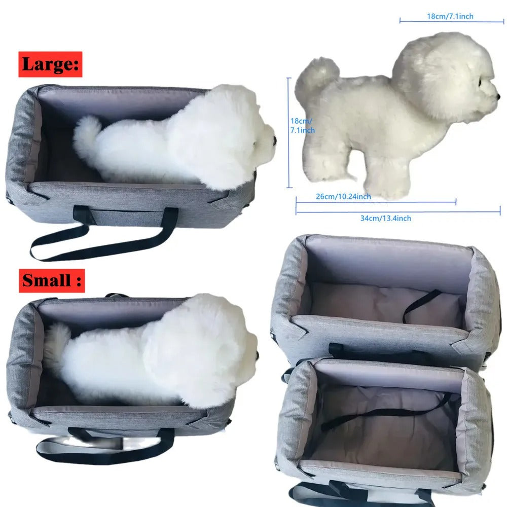 Dog Car Seat Bed – Plush, Secure Travel Bed for Dogs
