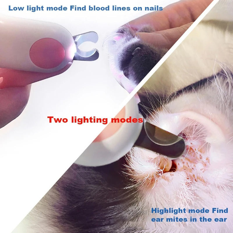 Professional Pet Nail Clipper with Built-in LED Light