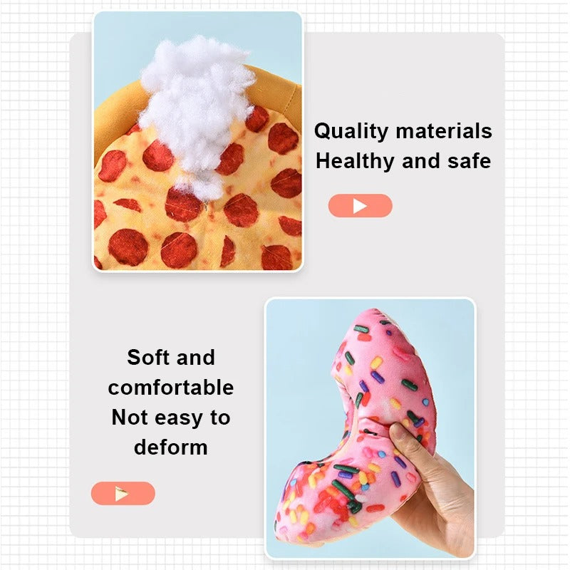 Dog Toy: Doughnut & Pizza-Shaped Chew Toy for Puppies and Adult Dogs