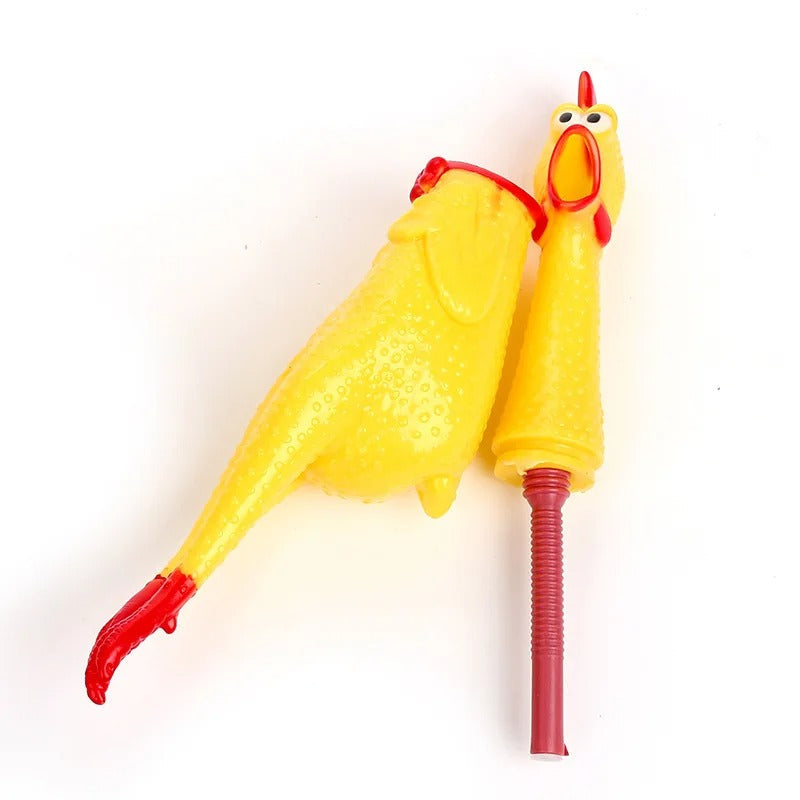 Squeak Chicken Dog Toy – Interactive Plush Pup Toy with Realistic Squeaker