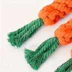 Carrot Cotton Rope Chew Toy for Dogs – Fun, Healthy & Durable!