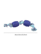 Double Knot Cotton Rope Dog Toy with Ball – Chew & Tug Toy for Small Dogs