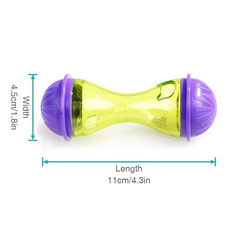 Pet Cat & Dog Fun Feeding Toy – Wobbling Tumbler Ball for Slow Eating