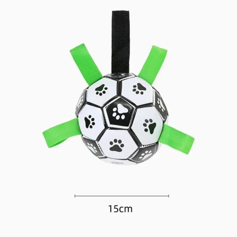 Durable Dog Toy Ball with Pull Handles — Chew-Resistant & Interactive