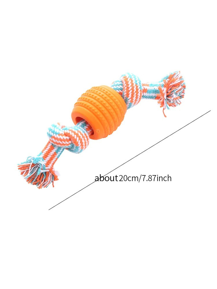 Dog Chew Toy – Durable Cotton Rope with Double Knot for Tugging & Dental Care