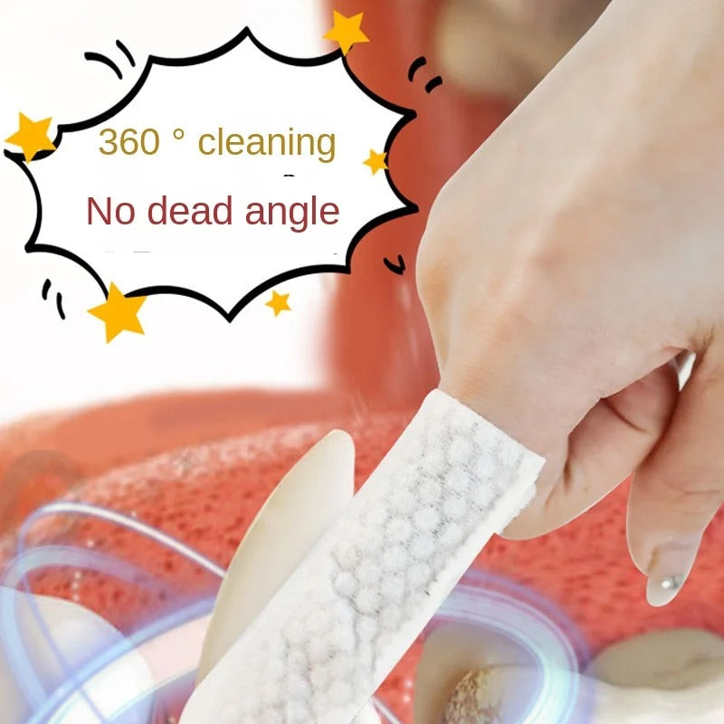 Pet Tooth Cleaning Finger Wipes – Gentle, Disposable Dental Care for Dogs & Cats