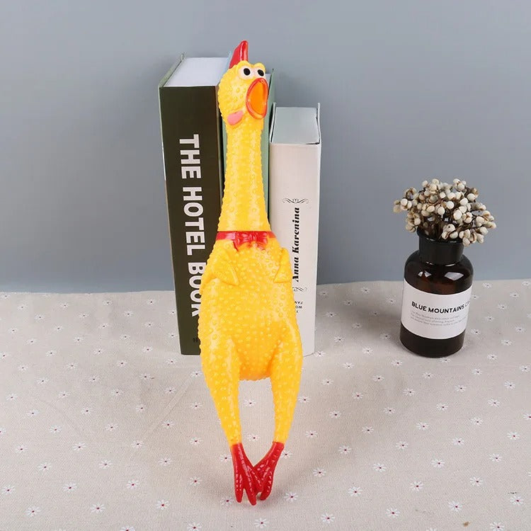 Squeak Chicken Dog Toy – Interactive Plush Pup Toy with Realistic Squeaker
