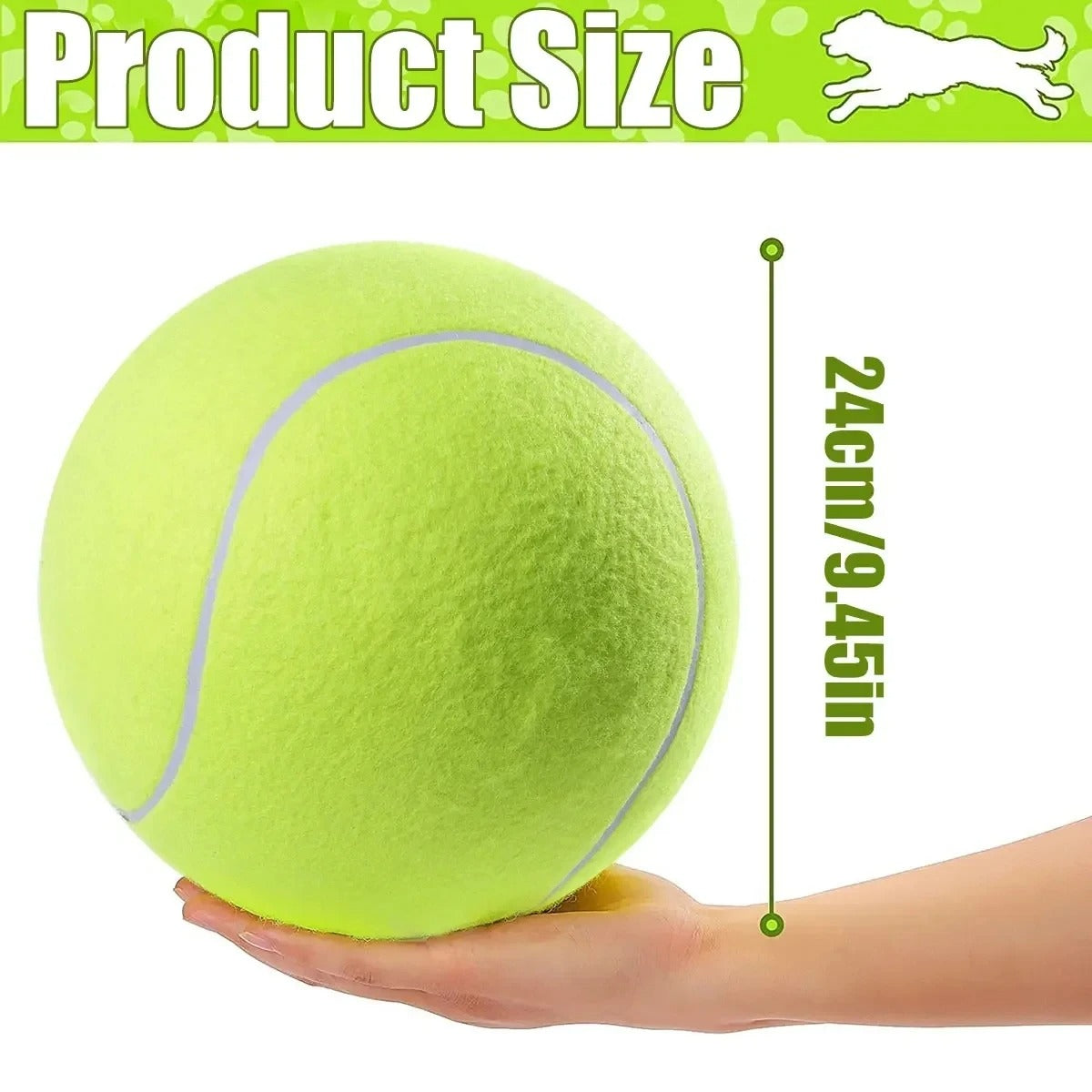 Extra-Large Durable Tennis Ball Dog Toy – Tough Chew Toy for Energetic Dogs