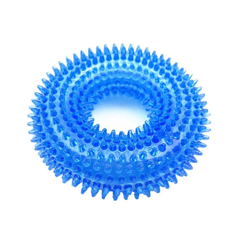 Dog Chew Toy with Thorn & Hook Texture — Squeaky Dental Chew for Puppies & Adult Dogs