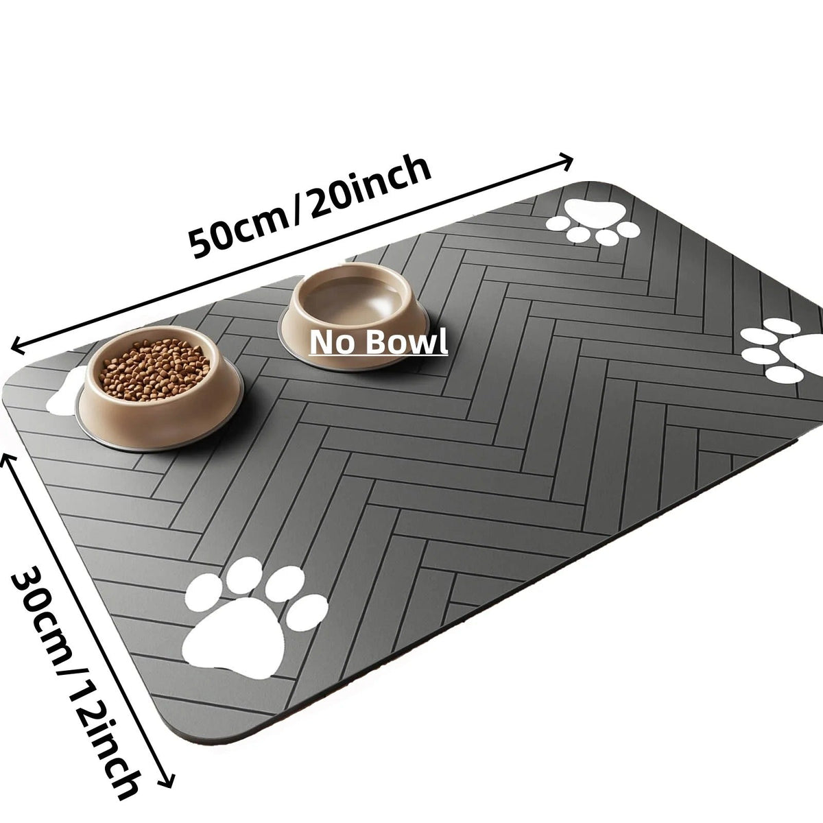 Absorbent Pet Feeding Mat for Food & Water Bowls