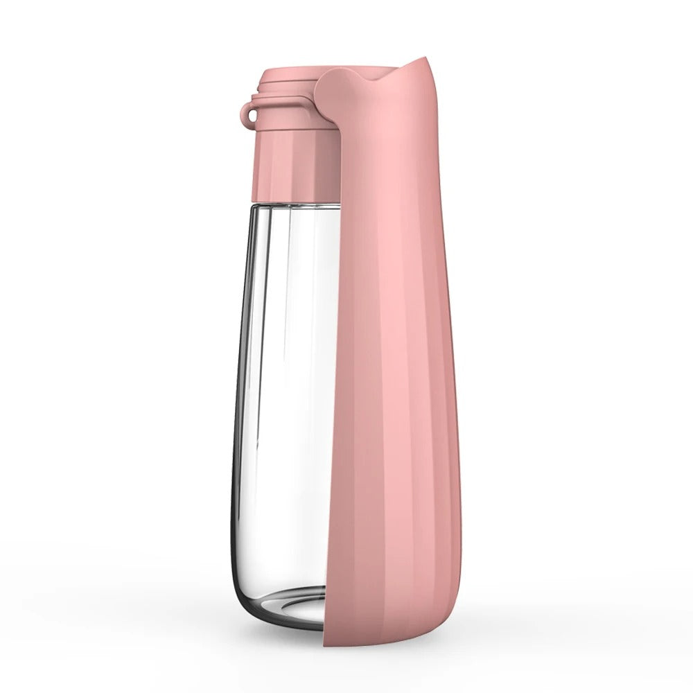 Portable Dog Water Bottle with Built-In Bowl