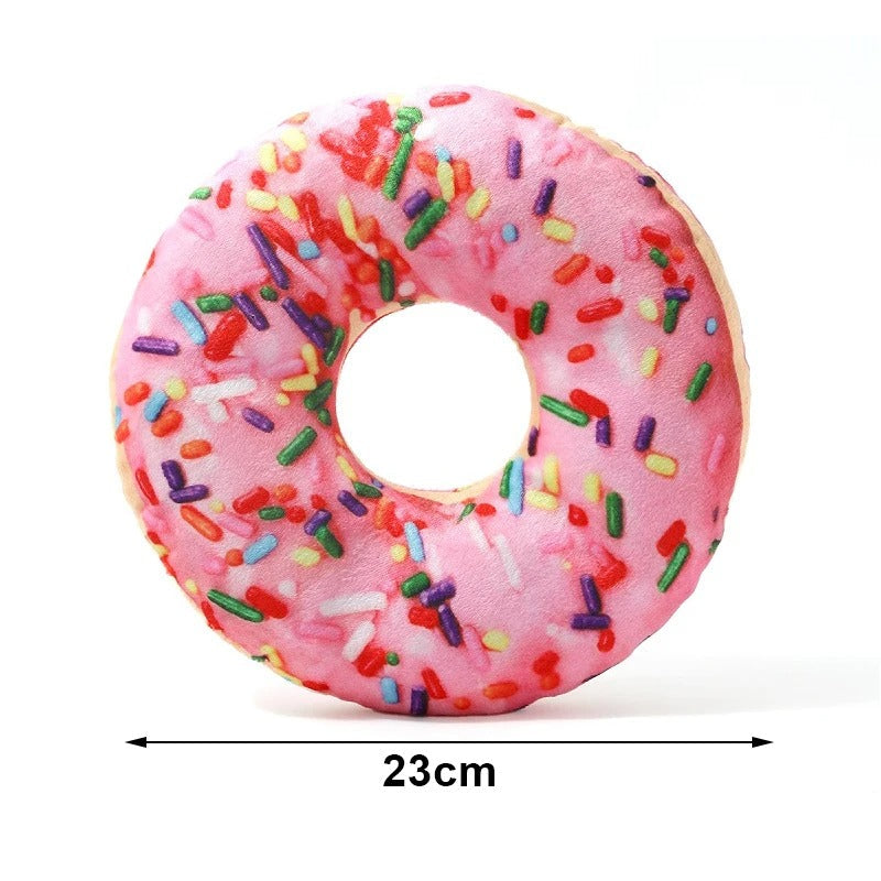 Dog Toy: Doughnut & Pizza-Shaped Chew Toy for Puppies and Adult Dogs