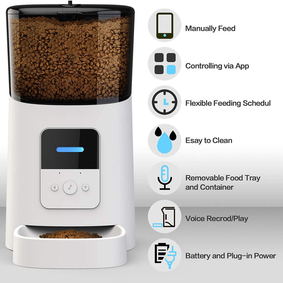 Automatic Pet Feeder – Smart Scheduled Feeding Station for Dogs & Cats