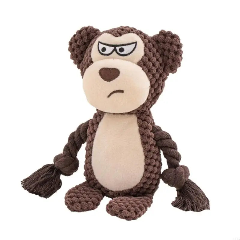 Cotton Rope Plush Squeaky Dog Toy – Dental Chew Toy for Puppies & Adult Dogs