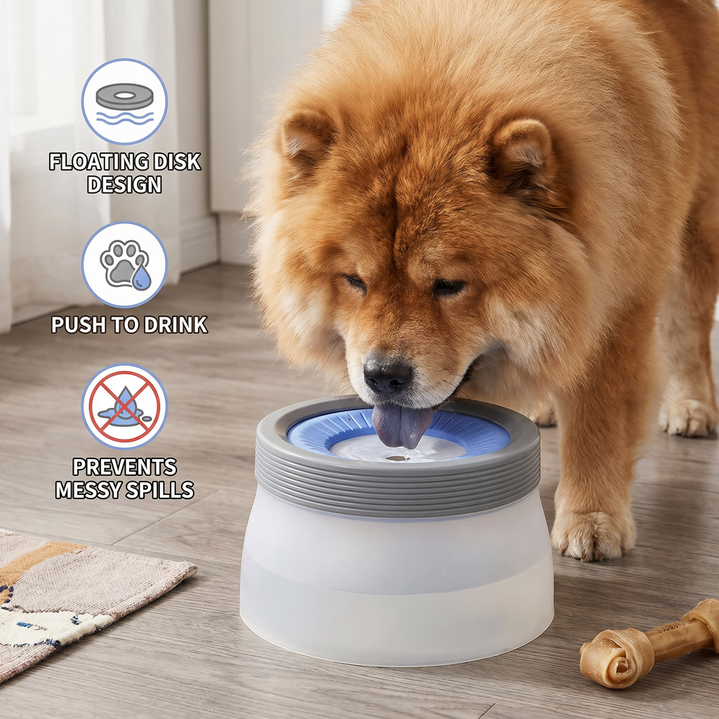 No-Spill Dog Water Bowl – Mess-Free Hydration for Active Dogs