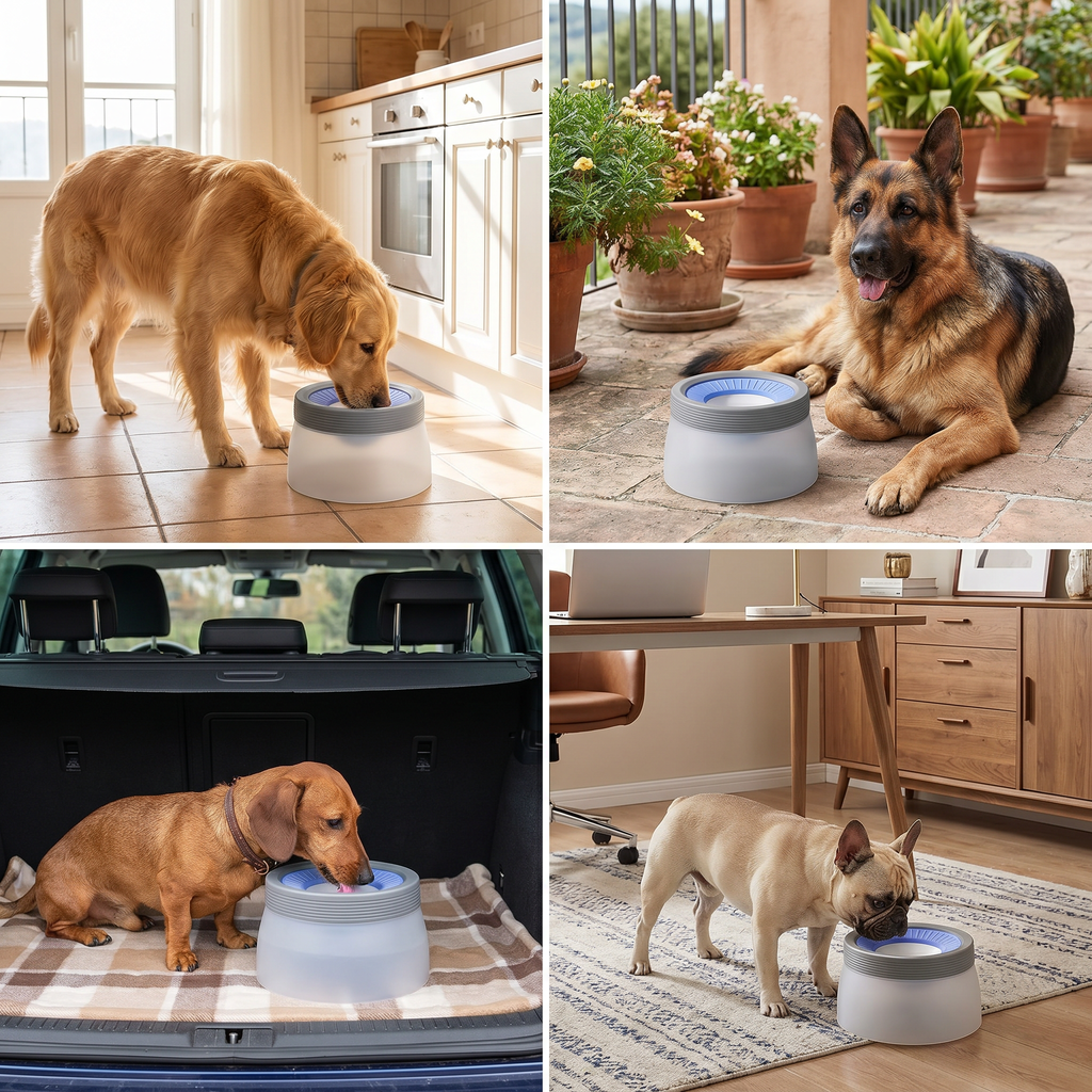 No-Spill Dog Water Bowl – Mess-Free Hydration for Active Dogs