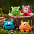 Durable Eco-Friendly Monster Teeth-Cleaning Squeaky Dog Toy