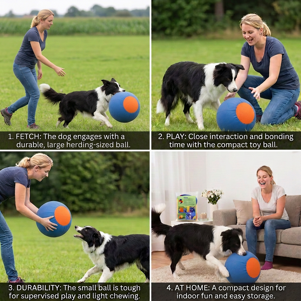 Inflatable Bite-Resistant Herding Ball for Dogs — Interactive Push & Chase Toy for High-Energy Breeds