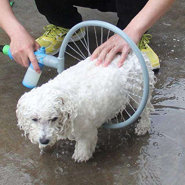 360° Pet Bathing Tool – CleanFur Dog Shower Ring