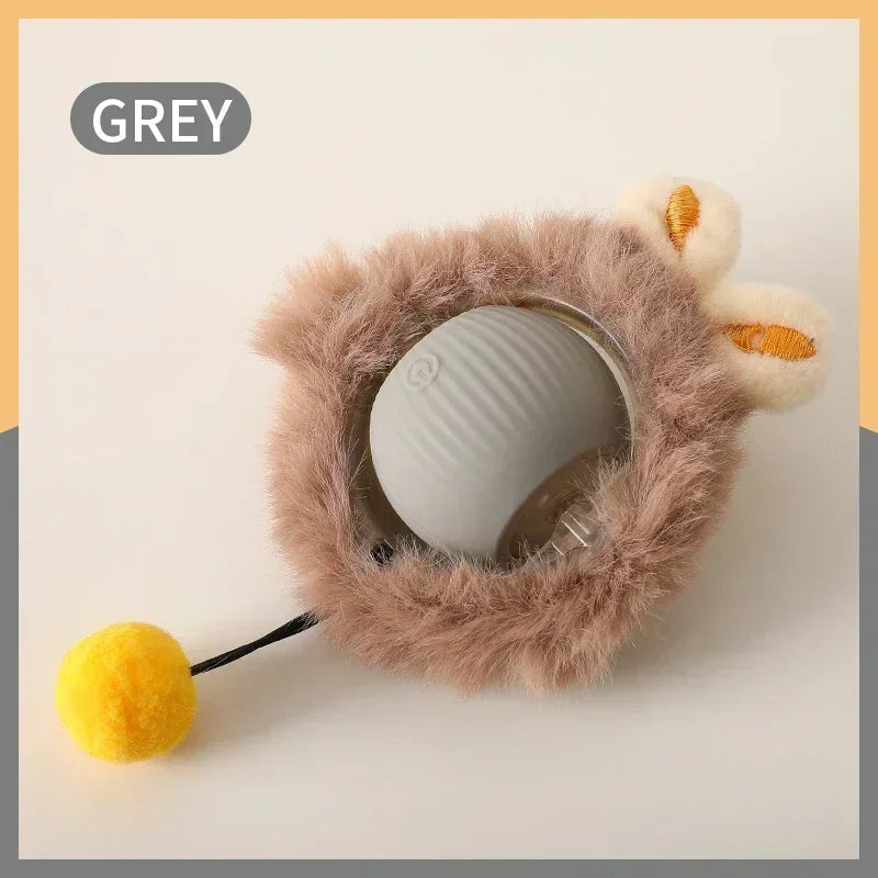 Active Rolling Ball Dog Toy with Soft Fur – Interactive Chase Toy for Mental Stimulation & Exercise
