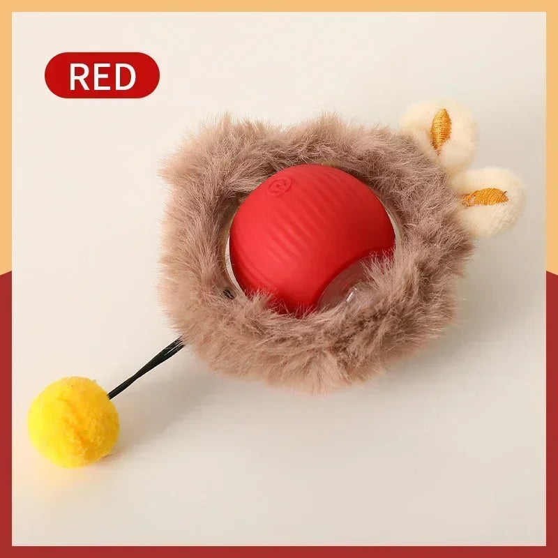 Active Rolling Ball Dog Toy with Soft Fur – Interactive Chase Toy for Mental Stimulation & Exercise