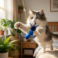 Self-Entertaining Realistic Chirping Plush Bird Cat Toy