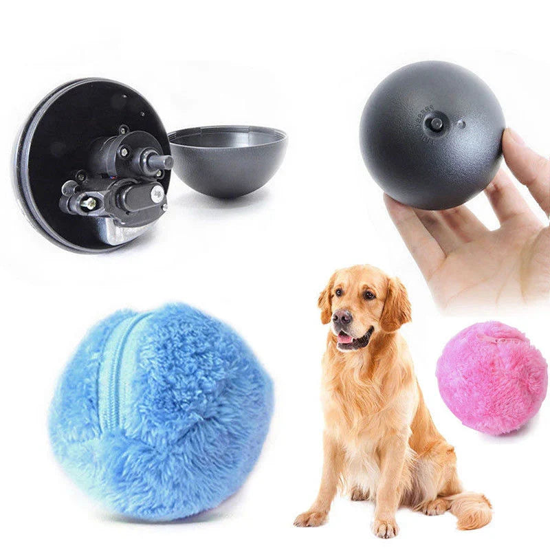 RollFun-O-Matic – Self-Rolling Interactive Dog Toy Ball