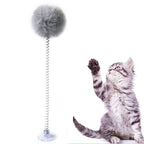 Cat Feather Toy with Bell – Spring-Activated Teaser Toy for Solo Play