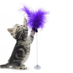 Cat Feather Toy with Bell – Spring-Activated Teaser Toy for Solo Play