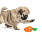 Stuffed Carrot Squeaky Dog Toy – Soft Fleece Chew Toy for Small & Medium Dogs