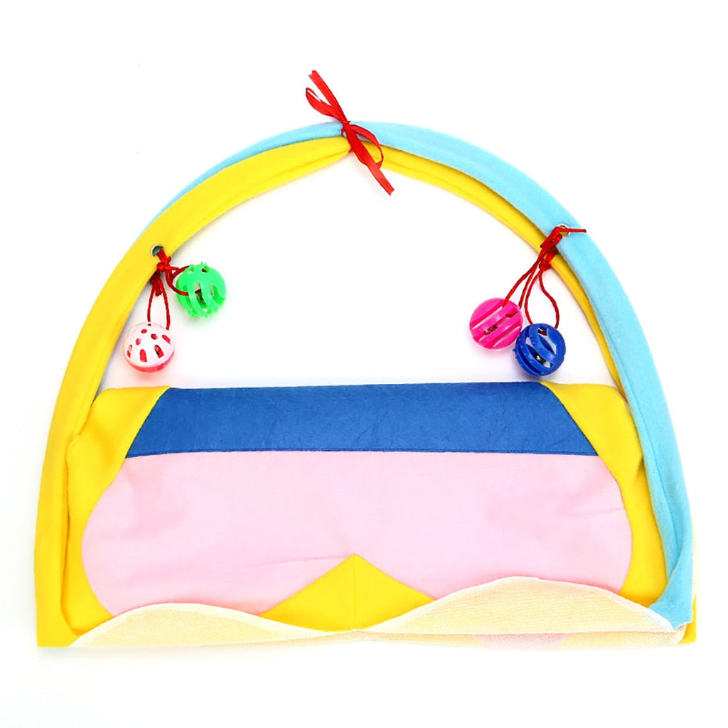 Portable Cat Play Tent with 4 Hanging Toys – Interactive Indoor Cat Tent for Kittens & Adult Cats