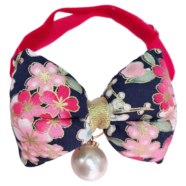 Cute Cat Bowtie Collar – Adjustable Pet Accessory with Jewel Accent
