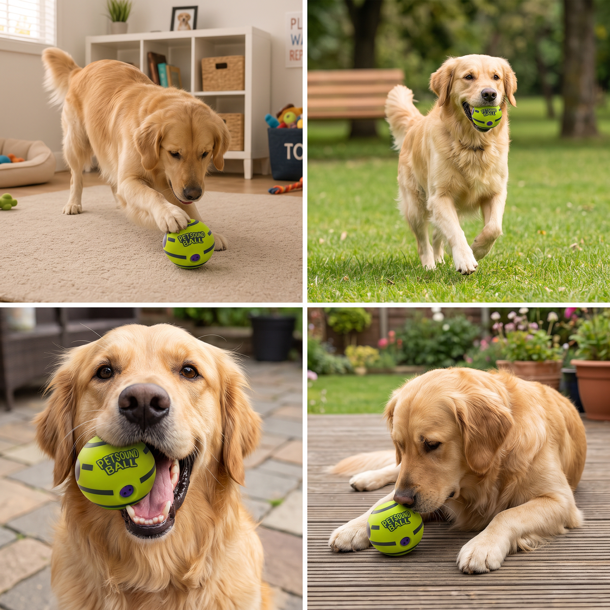 Interactive Squeaky Wobble Dog Ball – Durable Self-Play Toy for Energetic Pups