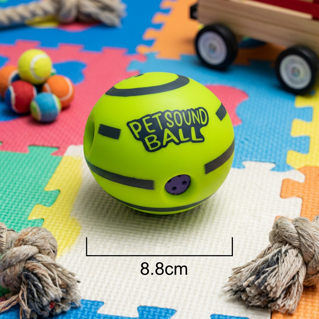 Interactive Squeaky Wobble Dog Ball – Durable Self-Play Toy for Energetic Pups