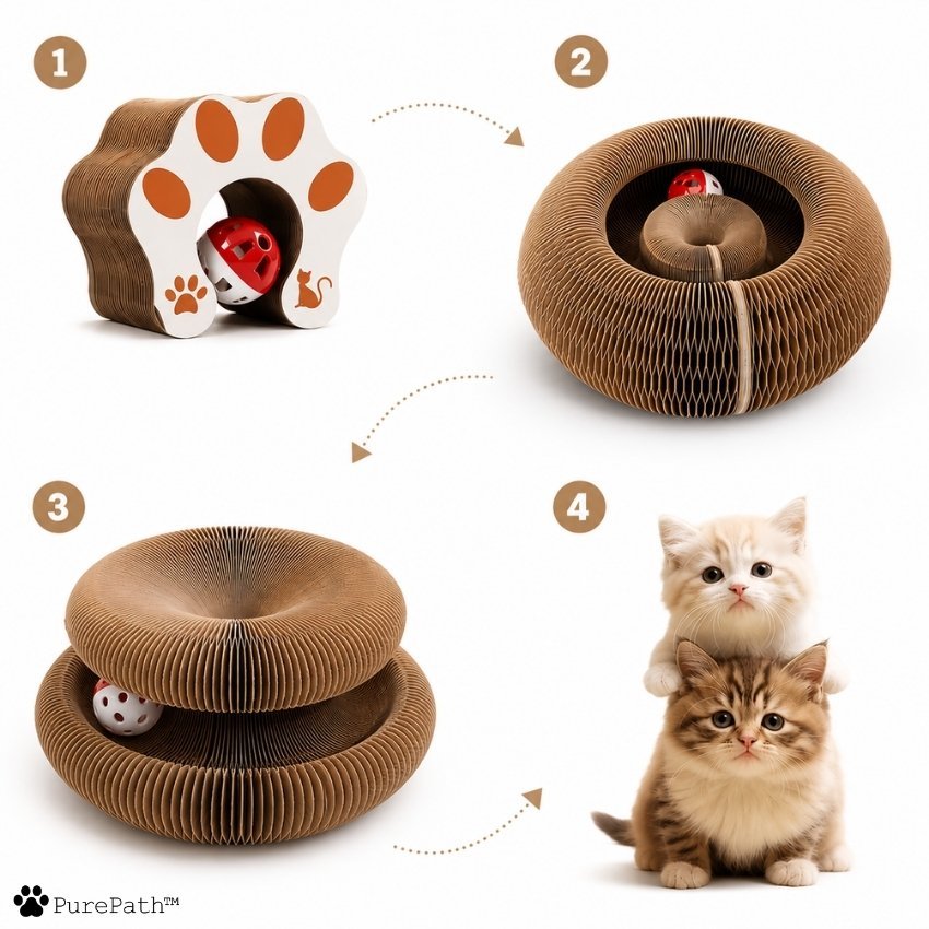 PurePath™ Foldable Cat Scratcher - Durable & Space-Saving