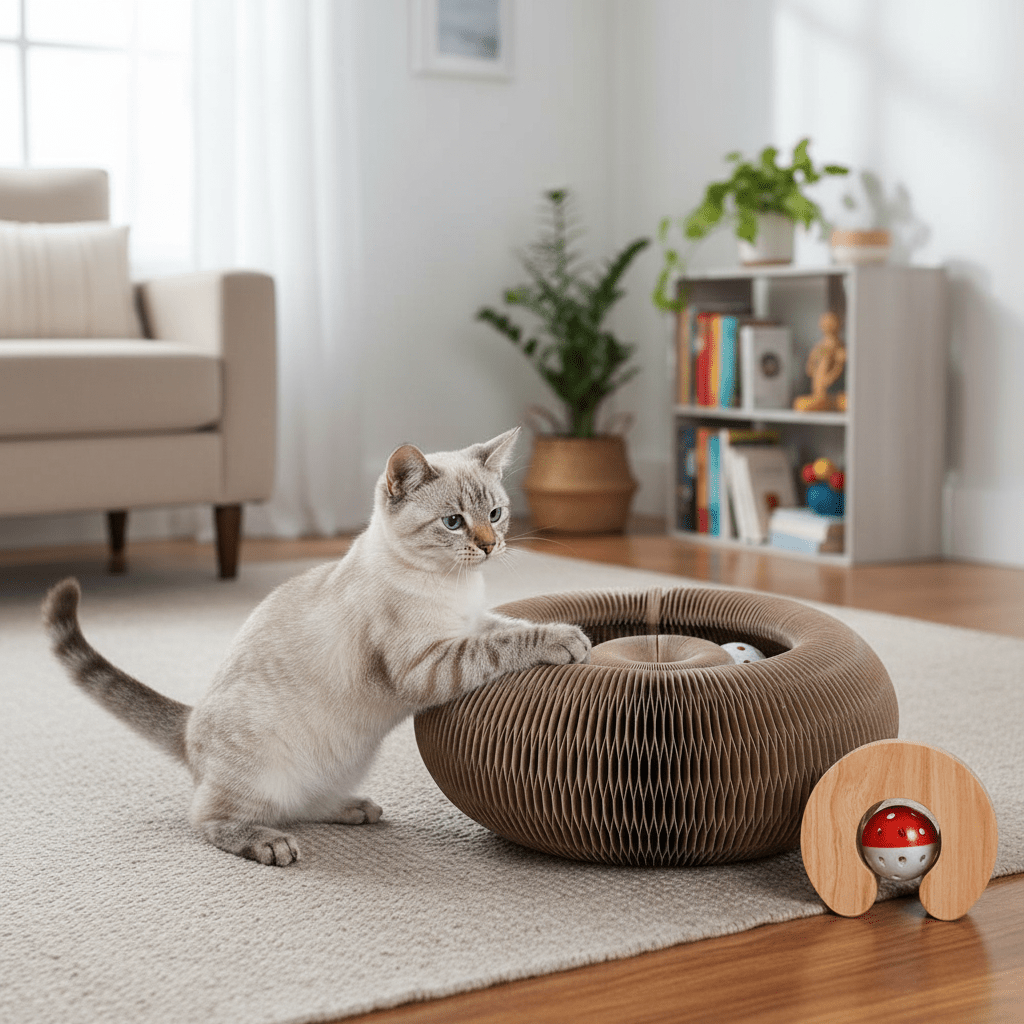 PurePath™ Foldable Cat Scratcher - Durable & Space-Saving